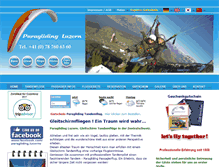 Tablet Screenshot of paragliding-luzern.ch